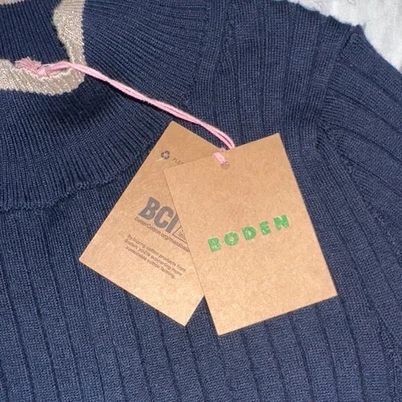 Boden Navy and Tan Ribbed Sweater - Picture 5 of 7